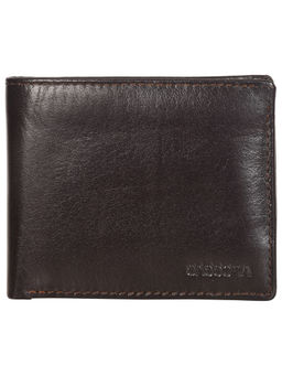 Sassora - Genuine Leather Small Size Rfid Wallet - Dark Brown (S)