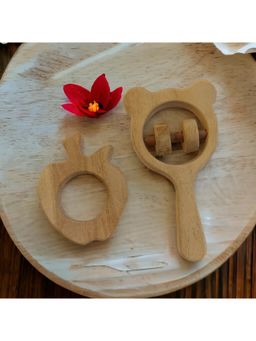 neemtoys - Neem Wooden Design Rattle and Teether