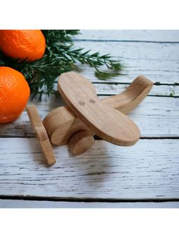 neemtoys - Brown Neem Wooden Airplane Toy
