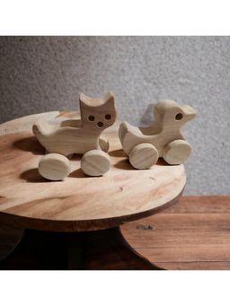 neemtoys - Neem Wooden Design Wheel Toys (Pack of 2)