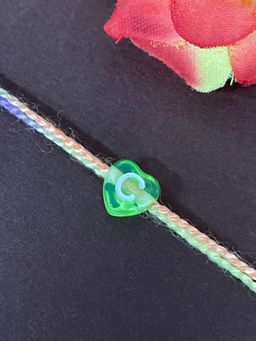 Digital Dress Room - Letter C Colorful Heart Kids Rakhi