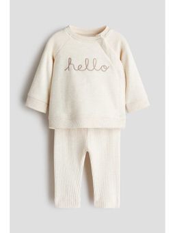 H&M - Kids Beige 2-Piece Cotton Set