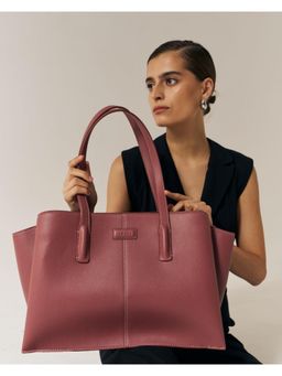 ZAMANA - Women Peach Leather Solid Handbag