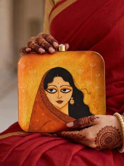 ARTKLIM - Eyes Of Serenity Printed Clutch Bag with Detachable Strap