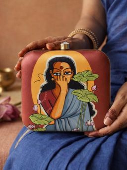 ARTKLIM - Modern Myth A Story in Colores Printed Clutch Bag With Detachable Strap