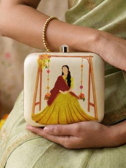 ARTKLIM - Grace on a Swing Celebration of Joy Printed Clutch Bag With Detachable Strap