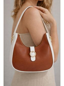 Fabbhue - Women Tan Synthetic Leather Solid Handbag