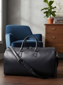 Sassora - Genuine Leather 45L Weekender with Shoulder Strap Duffle Bag for Men and Women