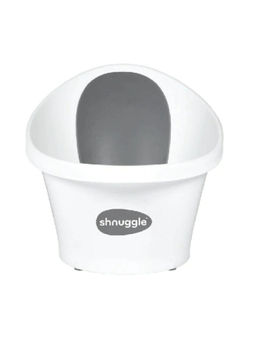 Shnuggle - Baby Bath With Plug-White - Grey