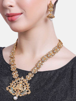 Estele - Gold Plated Traditional Laxmi & Peacock Haar Jewellery Set for Women