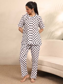 Libas - Black Polka Dots Shirt with Pyjama