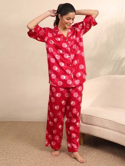 Libas - Red Polka Dots Shirt with Pyjama