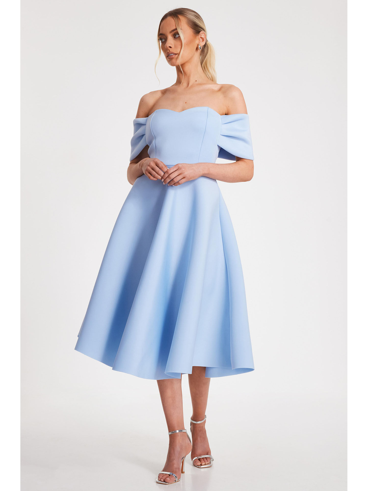 アメリ 2WAY OFF SHOULDER TUCK PLEATS DRESS - スーツ・フォーマル