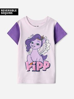 The Souled Store - Purple Printed Regular Fit T-Shirt