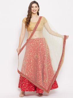 Clora Creation - Red Embellished Dupatta