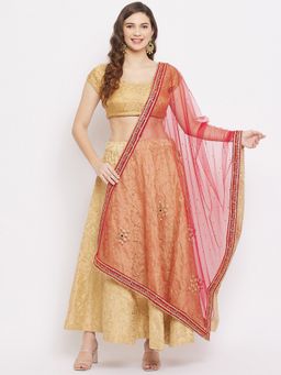 Clora Creation - Red Bead and Stones Dupatta