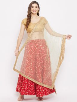 Clora Creation - Golden Embellished Dupatta