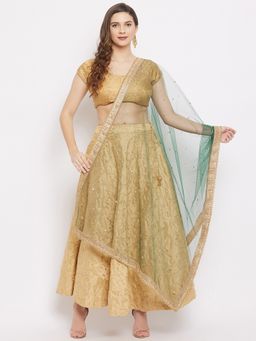 Clora Creation - Green Embellished Dupatta