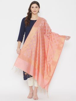 Clora Creation - Pink Banarsi Silk Dupatta