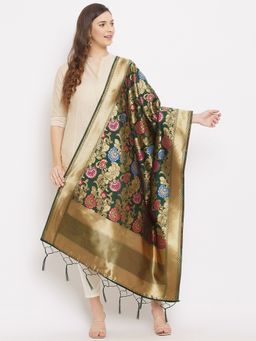 Clora Creation - Green Banarsi Silk Dupatta