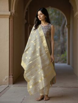 Rangita - Women Gold Art Silk Self Design Dupatta