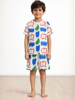 ANTHRILO - Apple Pear Sleepwear T-shirt and Shorts - White