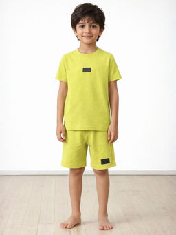 ANTHRILO - Yellow Essentials Rugby Boys Sleeepwear T-shirt and Shorts