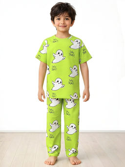 ANTHRILO - Spookyi Short Sleeve T-shirt and Pyjama - Lime Green