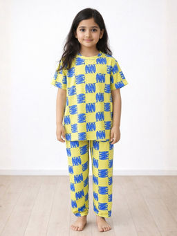 ANTHRILO - Fish Yellow Girls Short Sleeve T-Shirt And Pyjama