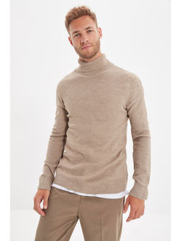 Trendyol - Man Beige Sweater