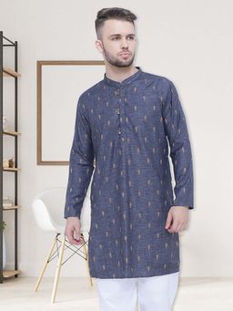 KUONS AVENUE - Grey Men's Lyocell Festive Long Kurta