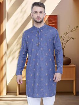 KUONS AVENUE - Blue Men's Festive Long Kurta