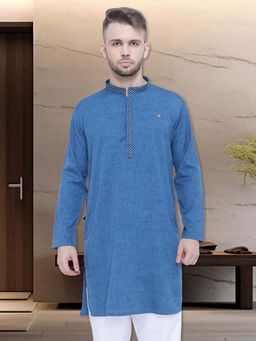 KUONS AVENUE - Blue Festive Long Kurta