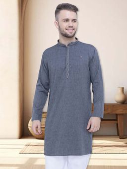 KUONS AVENUE - Grey Festive Long Kurta