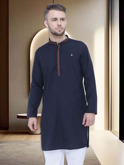 KUONS AVENUE - Black Festive Long Kurta