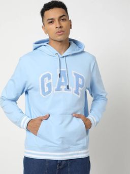GAP - Men Blue Cotton Hoodie