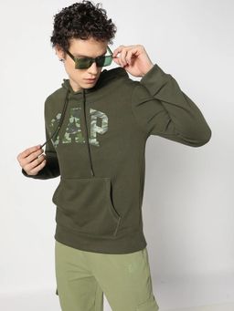 GAP - Men Olive Knitted Hoodie