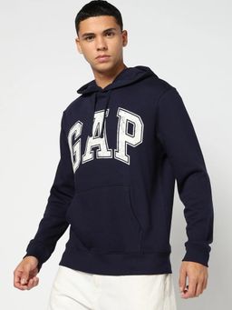 GAP - Men Navy Blue Knitted Hoodie