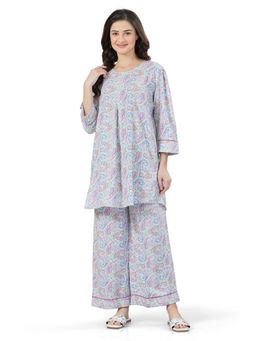 July Nightwear - Women Rayon Long Kurti with Pant - (Set of 2)