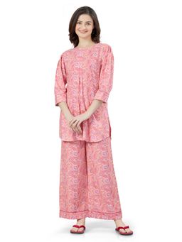 July Nightwear - Women Rayon Long Kurti with Pant - (Set of 2)