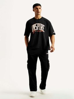 Levi's - Men's Typography Black Crew Neck Co-Ord Set