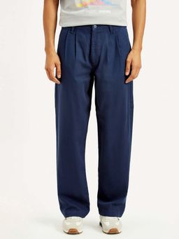 Levi's - Men's Dark-Blue Loose Fit Mid Rise Trousers