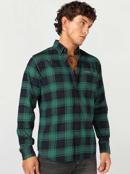 Bewakoof - Men's Green Checked Shirt