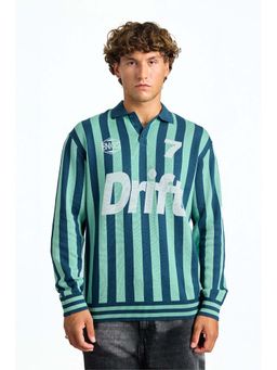 Bonkers Corner - Green Drift Knit Polo T-Shirt