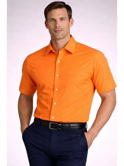 Charagh Din - Blended Regular Fit Plain Formal Shirt