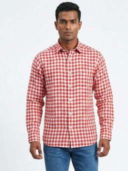 Charagh Din - Linen Regular Fit Checks Shirt