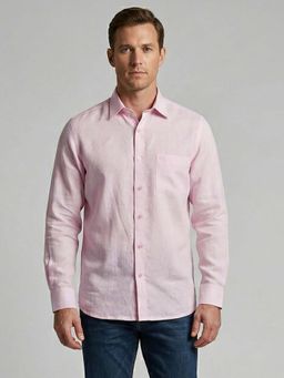 Charagh Din - Linen Regular Fit Plain Casual Shirt
