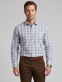 Charagh Din - Cotton Regular Fit Checks Formal Shirt