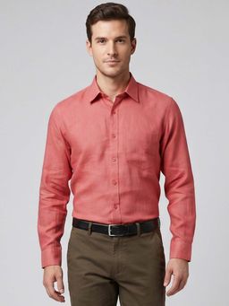 Charagh Din - Linen Regular Fit Plain Formal Shirt