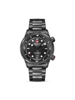 Swiss Military Hanowa - Men Breakwater Black Round Dial Analog Watch - SMWGH0006431 (M)